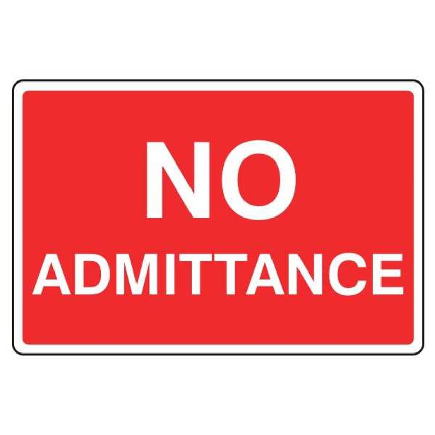Lasting Impressions No Admittance Sign Label - 09459-RP