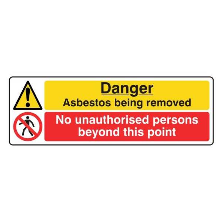 Lasting Impressions Danger Asbestos Being Removed - No Unauthorised Persons Beyo