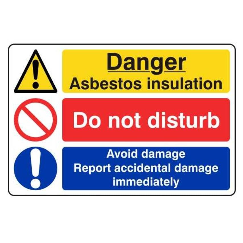 Lasting Impressions Danger Asbestos Installation - Do Not Disturb - Avoid Damage