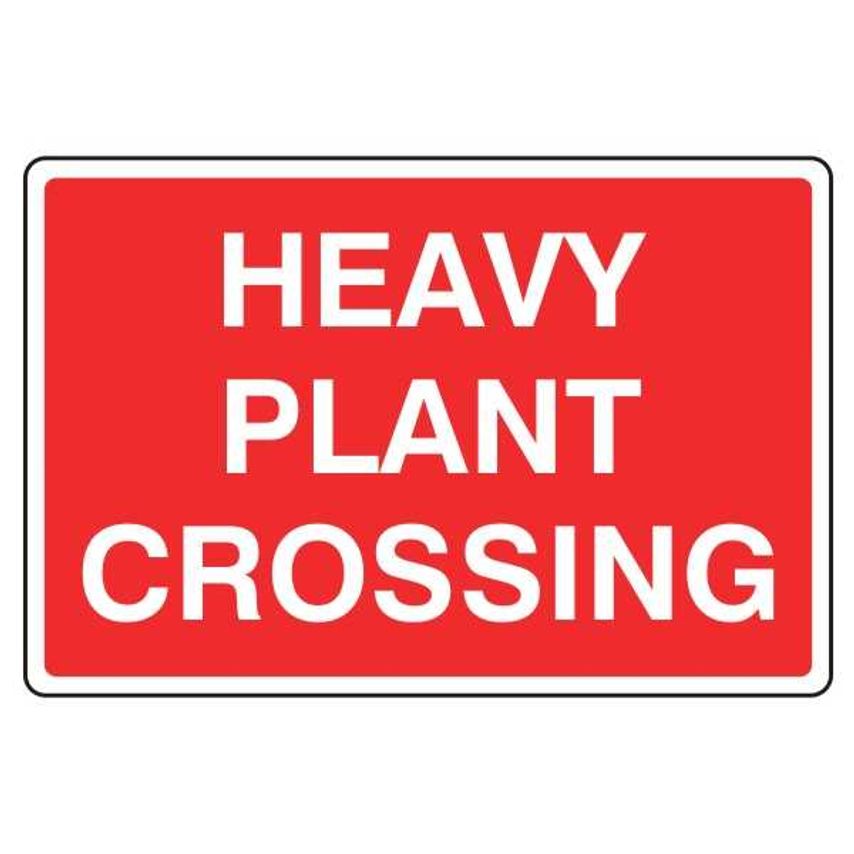 Lasting Impressions Heavy Plant Crossing Sign Label