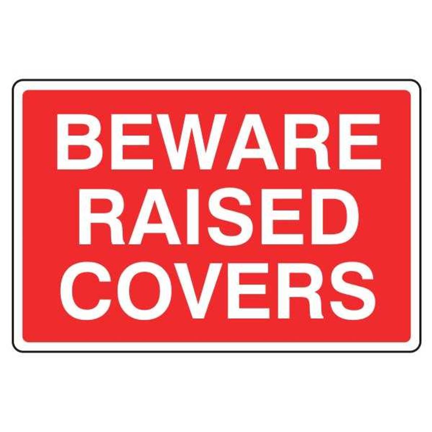Lasting Impressions Beware - Raised Covers Sign Label