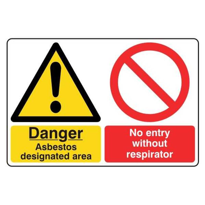 Lasting Impressions Danger - Asbestos Designated Area - No Entry without Respira