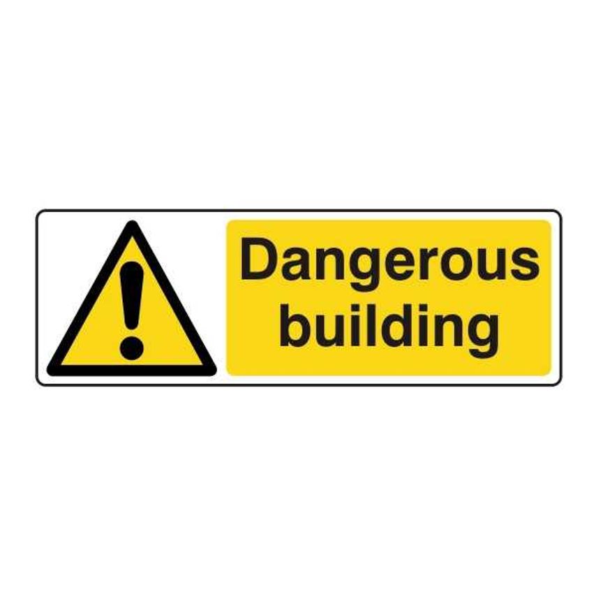 Lasting Impressions Dangerous Building Sign Label