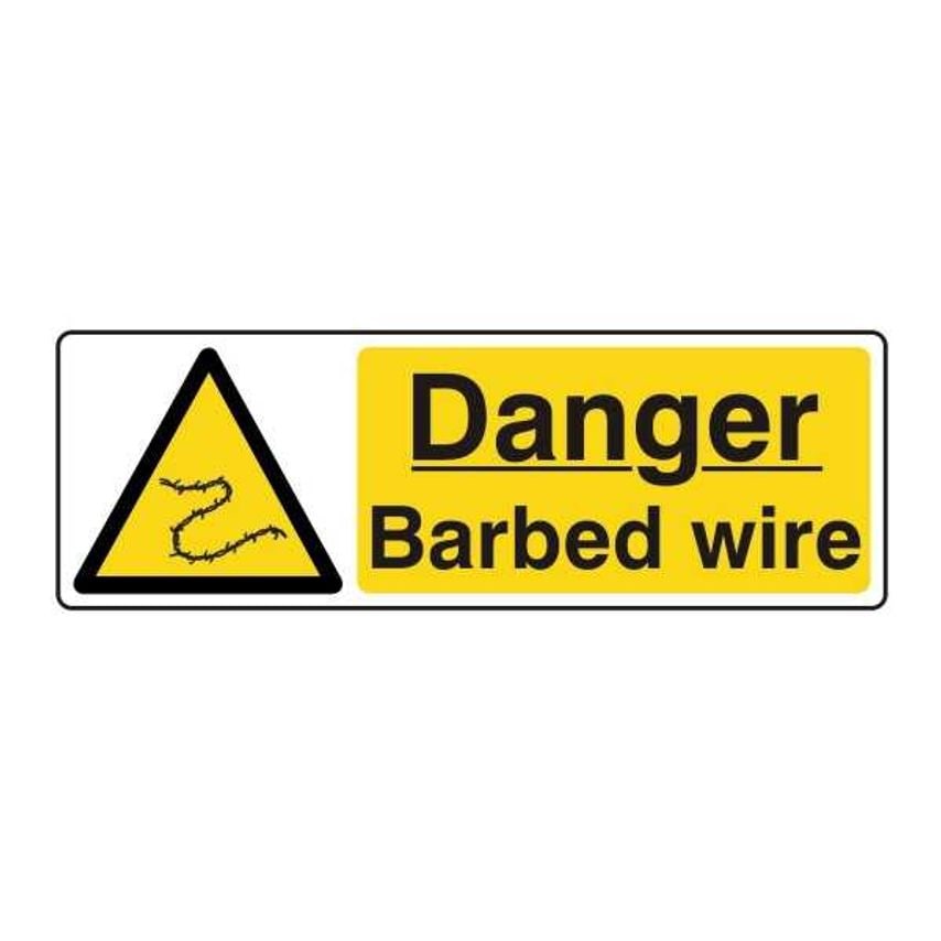 Lasting Impressions Danger - Barbed Wire Sign Label