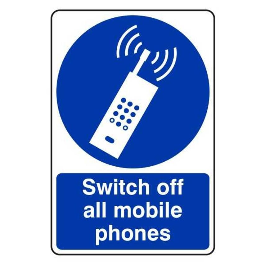 Lasting Impressions Switch Off All Mobile Phones Sign Label