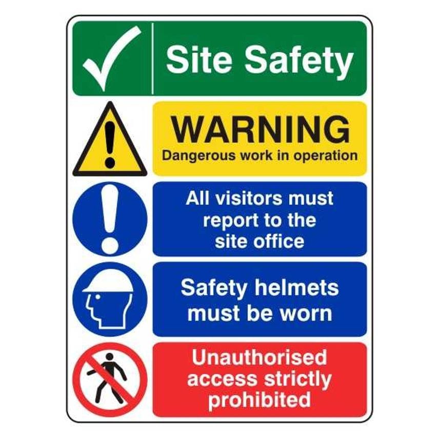 Lasting Impressions (Multiple) Site Safety - Warning Dangerous Work - All Visito