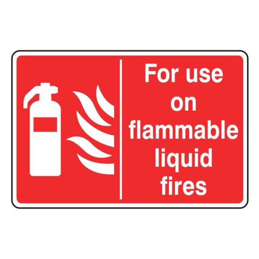 Lasting Impressions For Use on Flammable Liquid Fires Sign Label