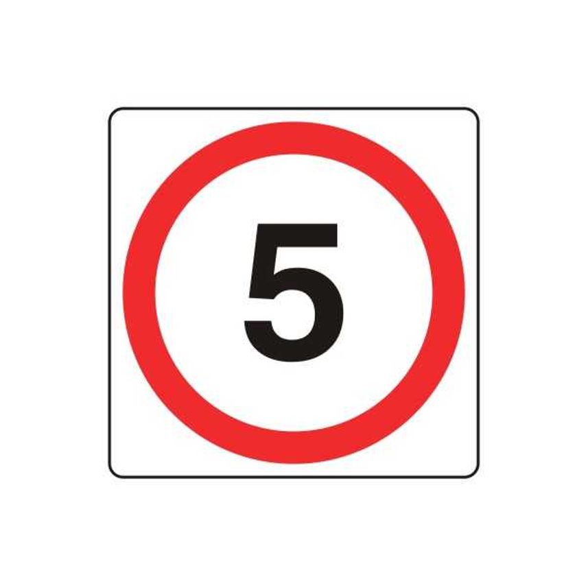 Lasting Impressions 5 MPH Speed Limit Sign Label