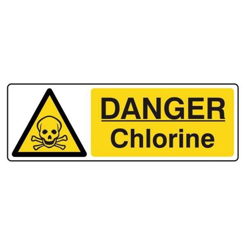 Lasting Impressions Danger - Chlorine Sign Label