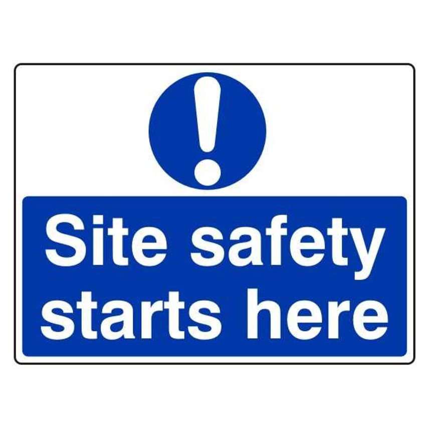Lasting Impressions Site Safety Starts Here Sign Label