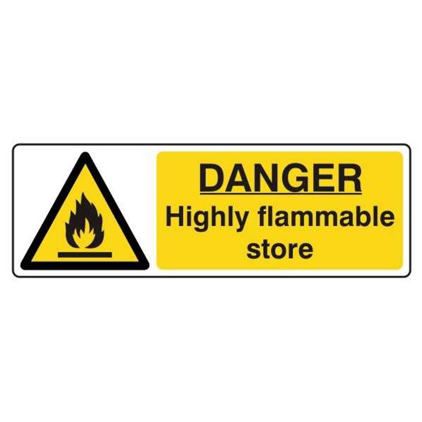 Lasting Impressions Danger - Highly Flammable Store Sign Label