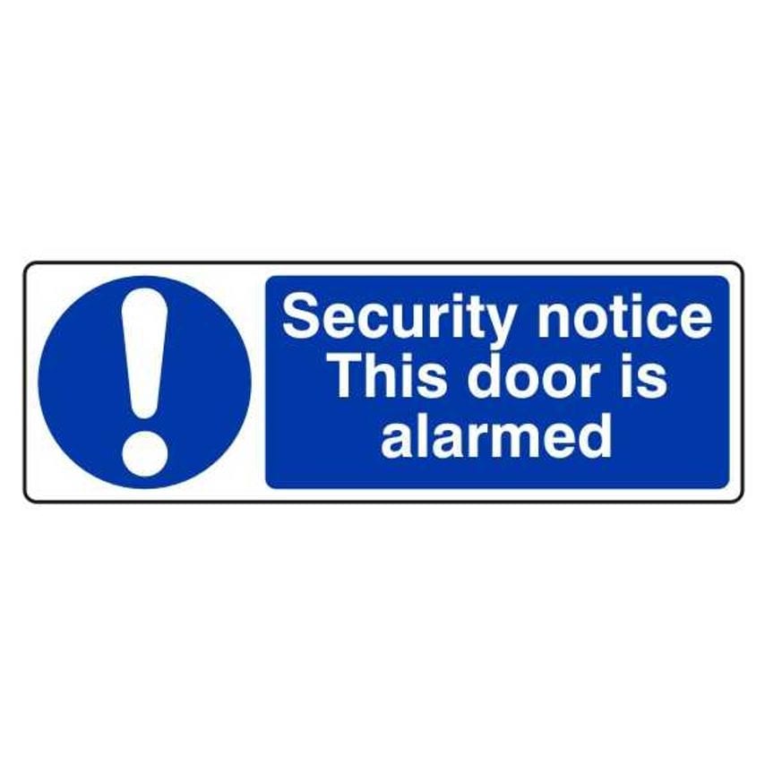 Shop Lasting Impressions Security Notice This Door is Alarmed Sign Label Safety, Signs