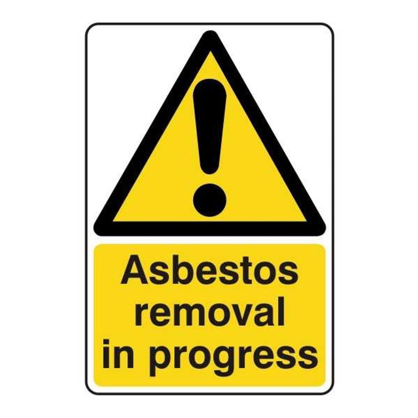 Lasting Impressions Asbestos Removal in Progress Sign Label