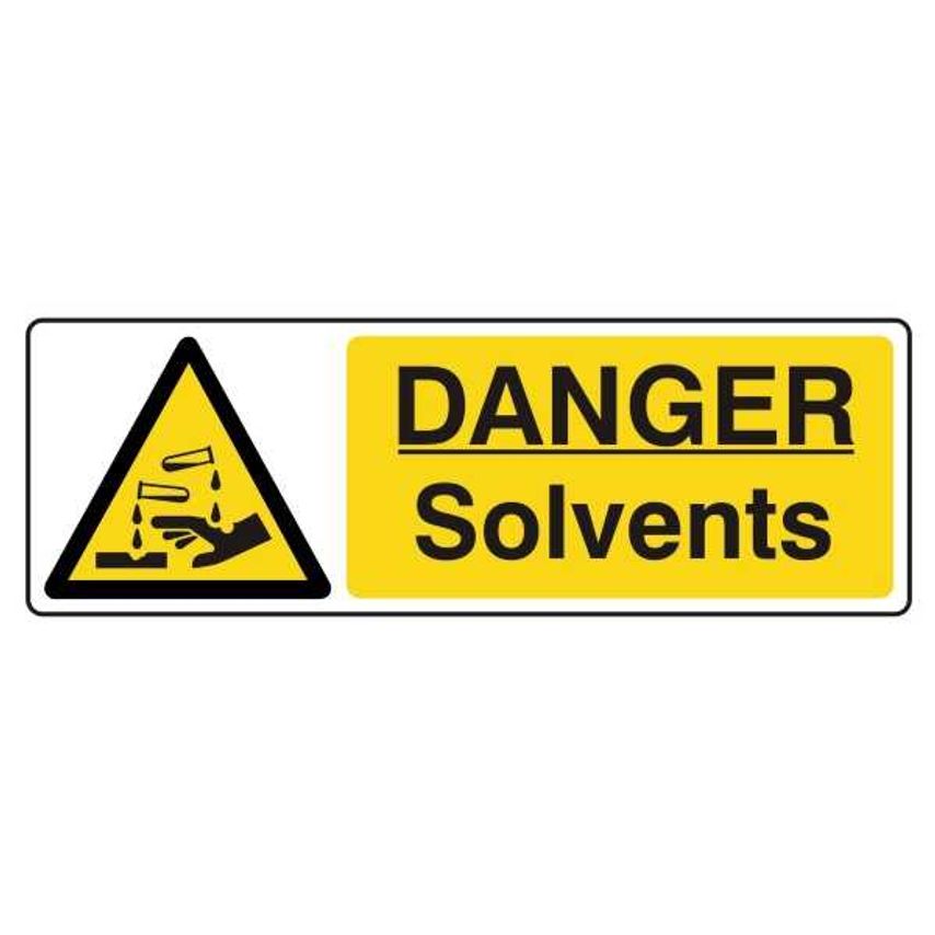 Lasting Impressions Danger - Solvents Sign Label
