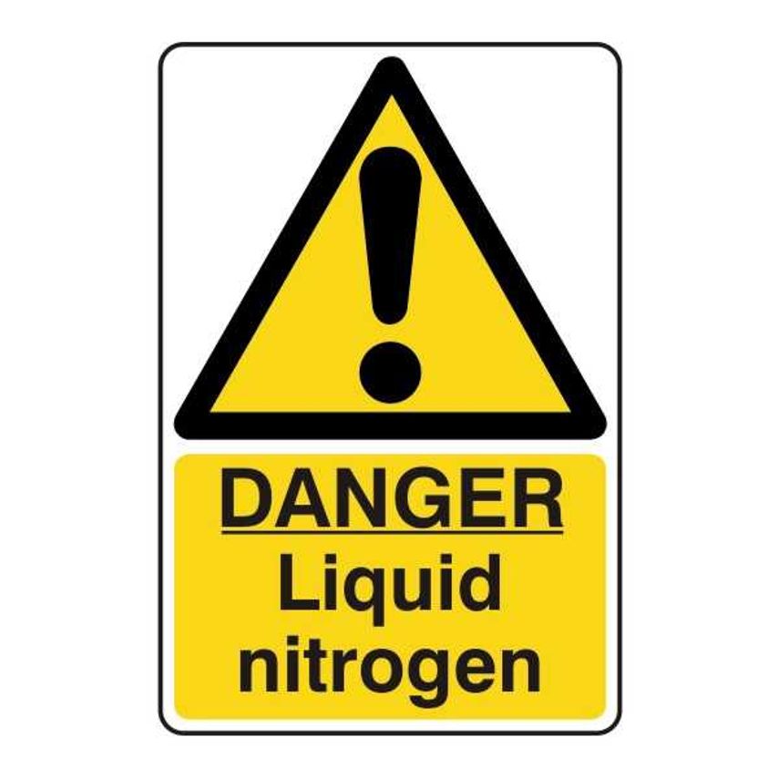 Lasting Impressions Danger - Liquid Nitrogen Sign Label
