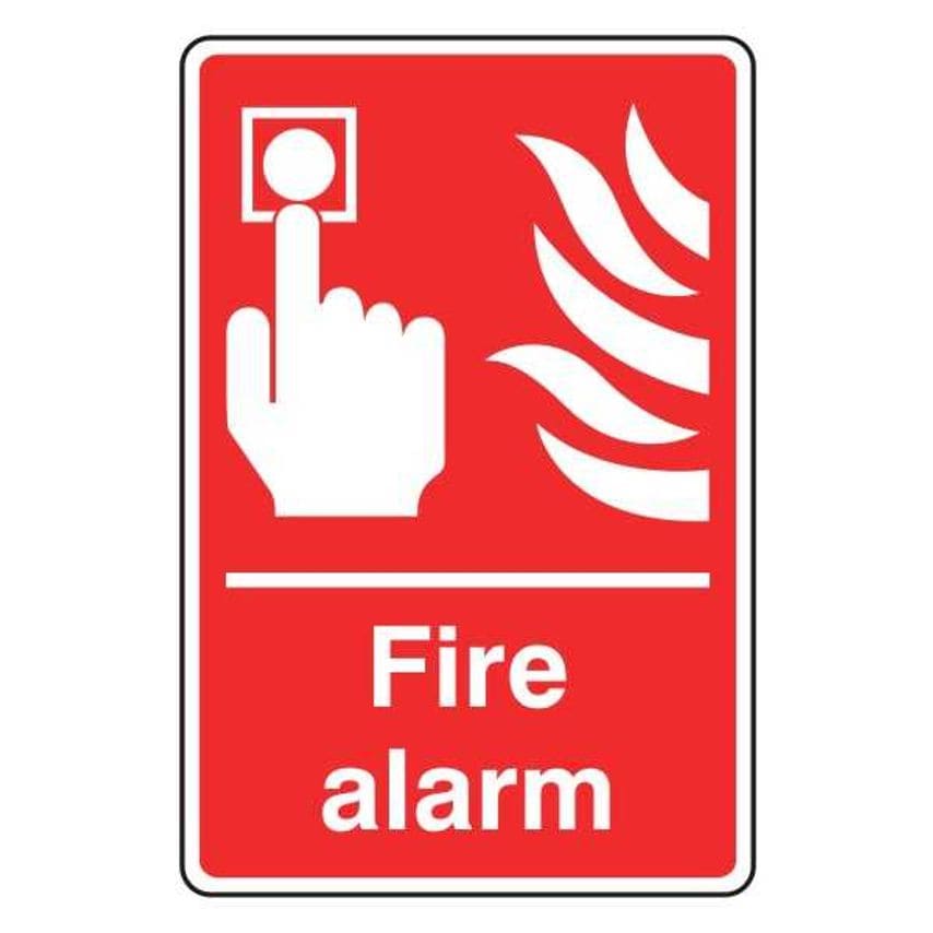 Lasting Impressions Fire Alarm Sign Label - P353-PSAV