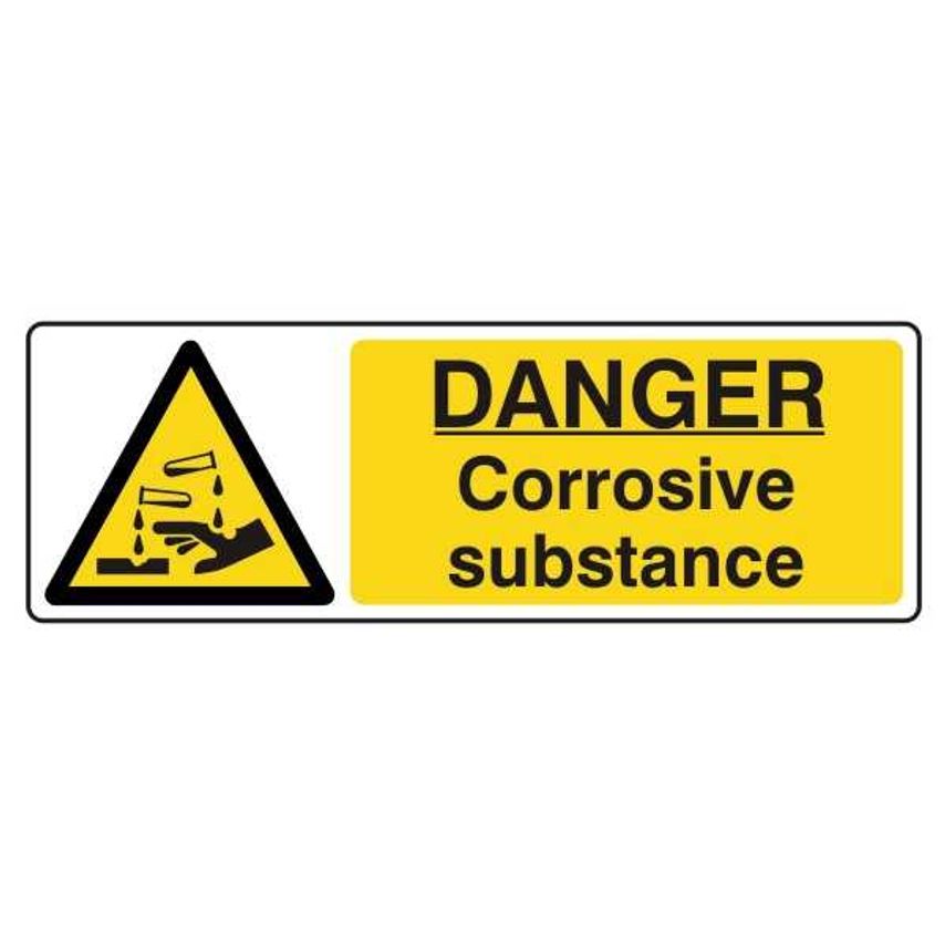 Lasting Impressions Danger - Corrosive Substance Sign Label