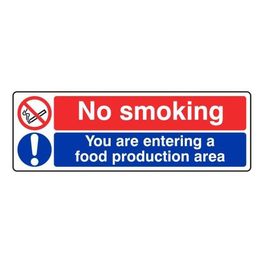 Lasting Impressions NO Smoking - You Are Entering A Food Production Area Sign La