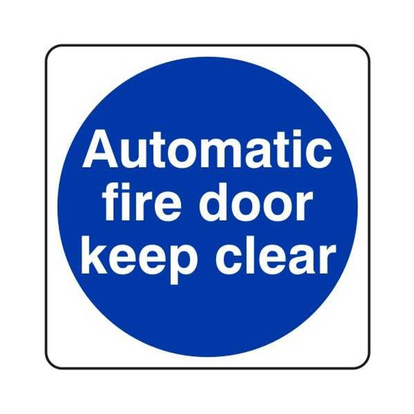 Lasting Impressions Automatic Fire Door Keep Clear Sign Label