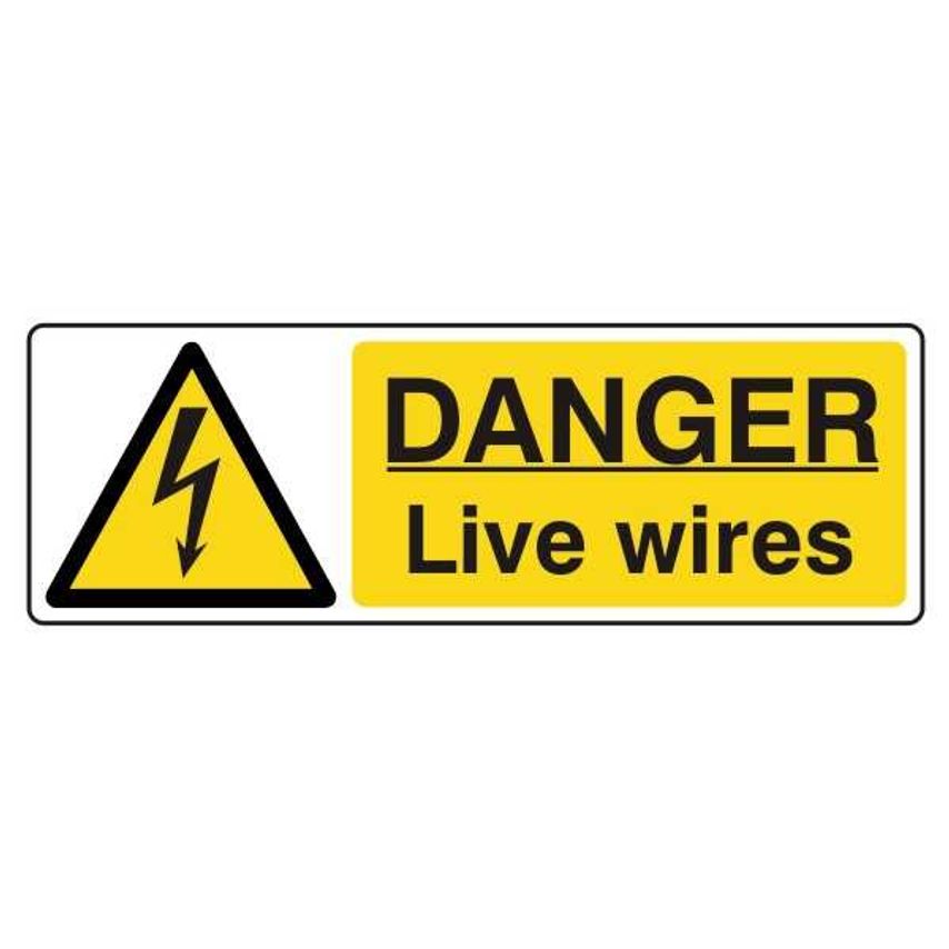 Lasting Impressions Danger - Live Wires Sign Label