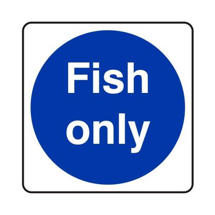 Lasting Impressions Fish Only Sign Label - 15122-RP