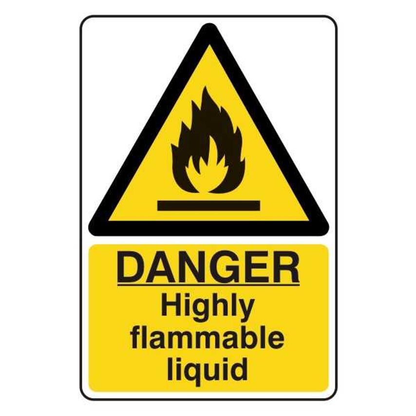 Lasting Impressions Danger - Highly Flammable Liquid Sign Label