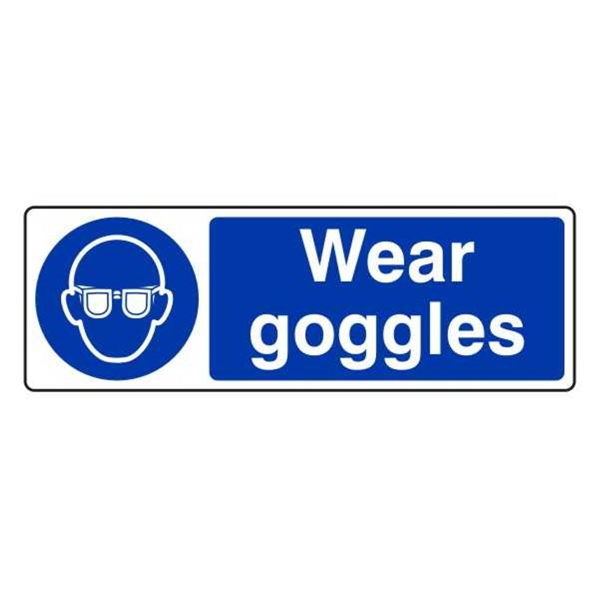 Lasting Impressions Wear Goggles Sign Label - P1410-PRP