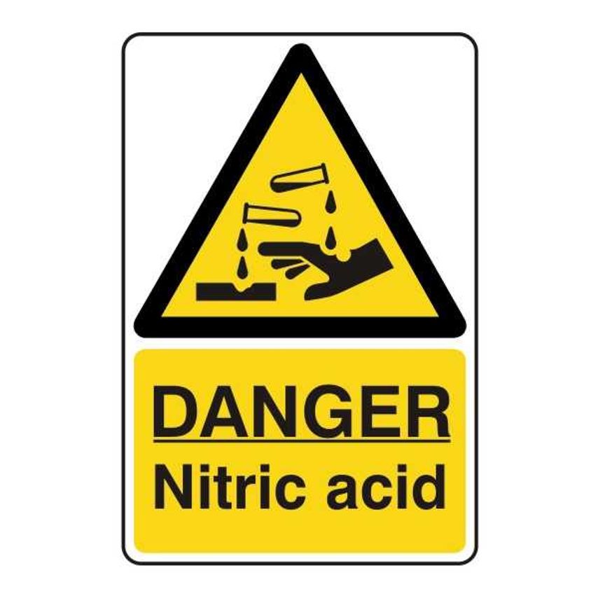 Lasting Impressions Danger - Nitric Acid Sign Label