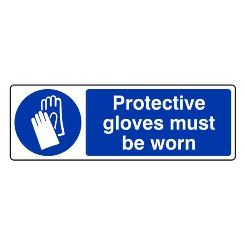 Lasting Impressions Protective Gloves Must Be Worn Sign Label