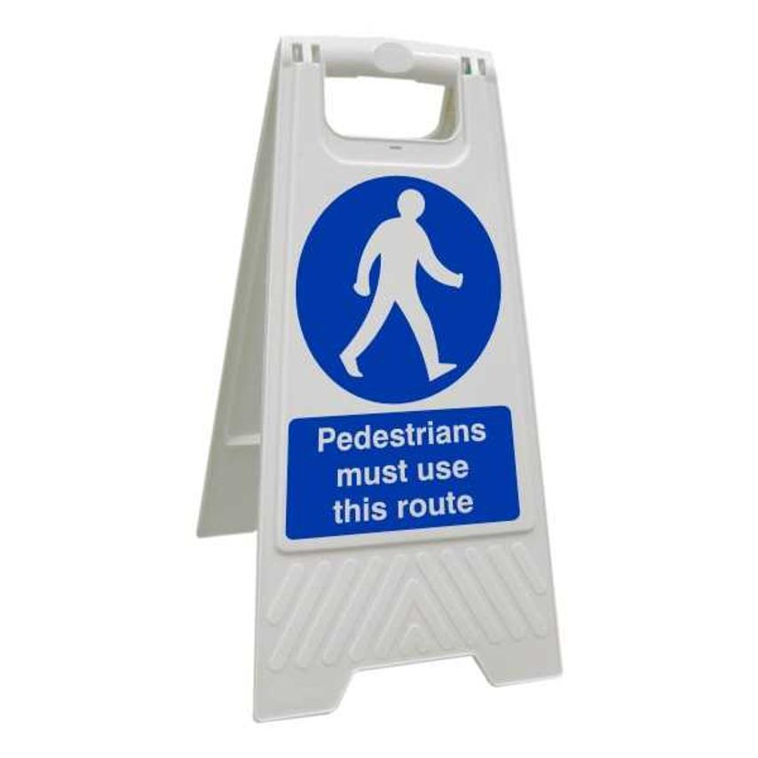 Lasting Impressions Pedestrians Must Use This Route Sign Label