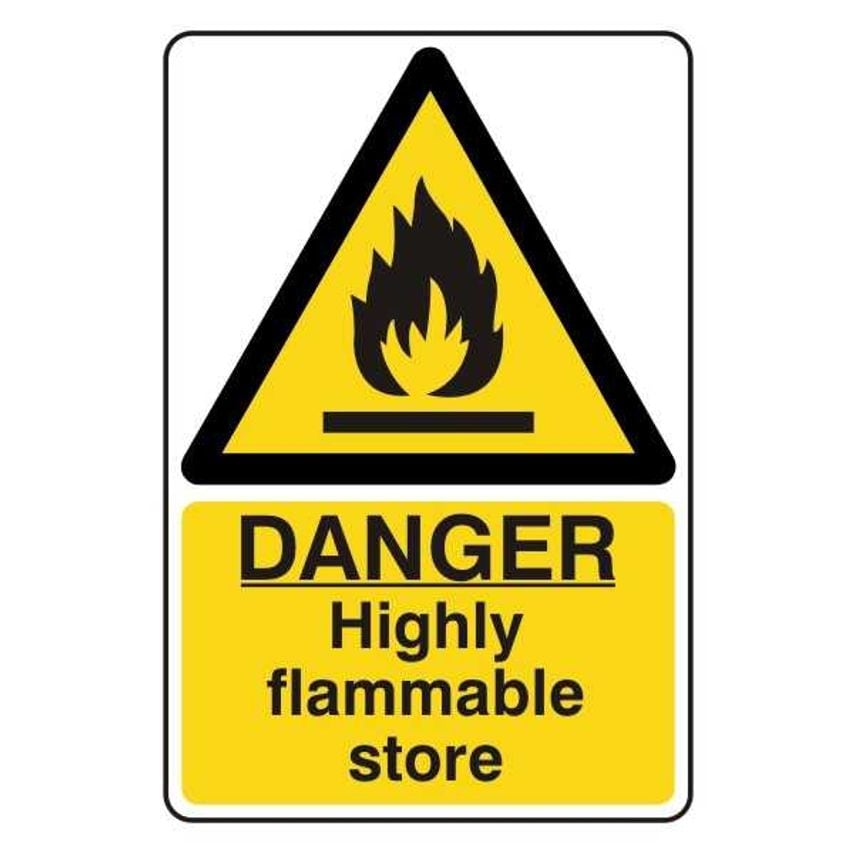 Lasting Impressions Danger - Highly Flammable Store Sign Label