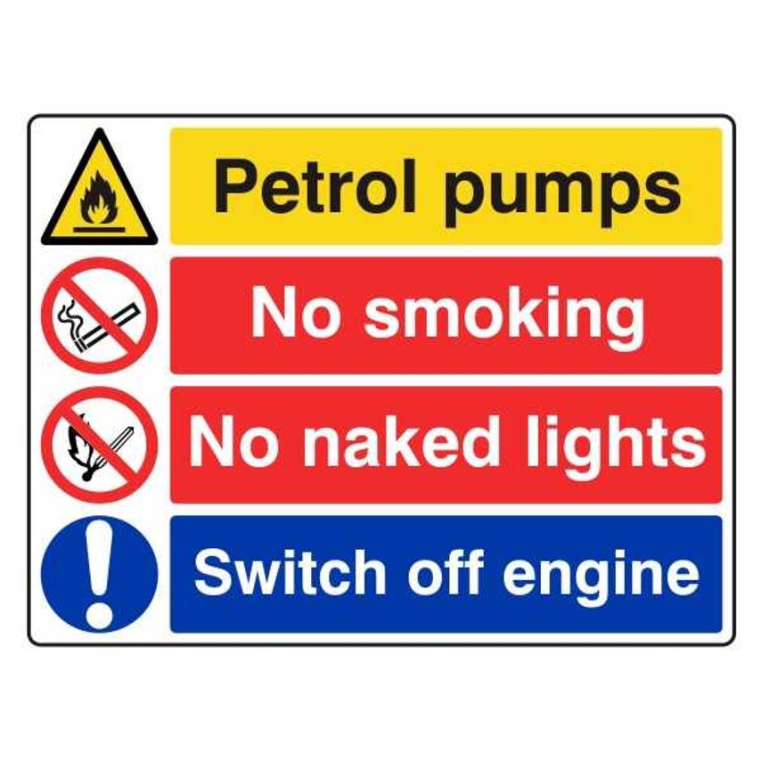 Lasting Impressions Petrol Pumps - No Smoking - No Naked Lights - Switch Off Eng