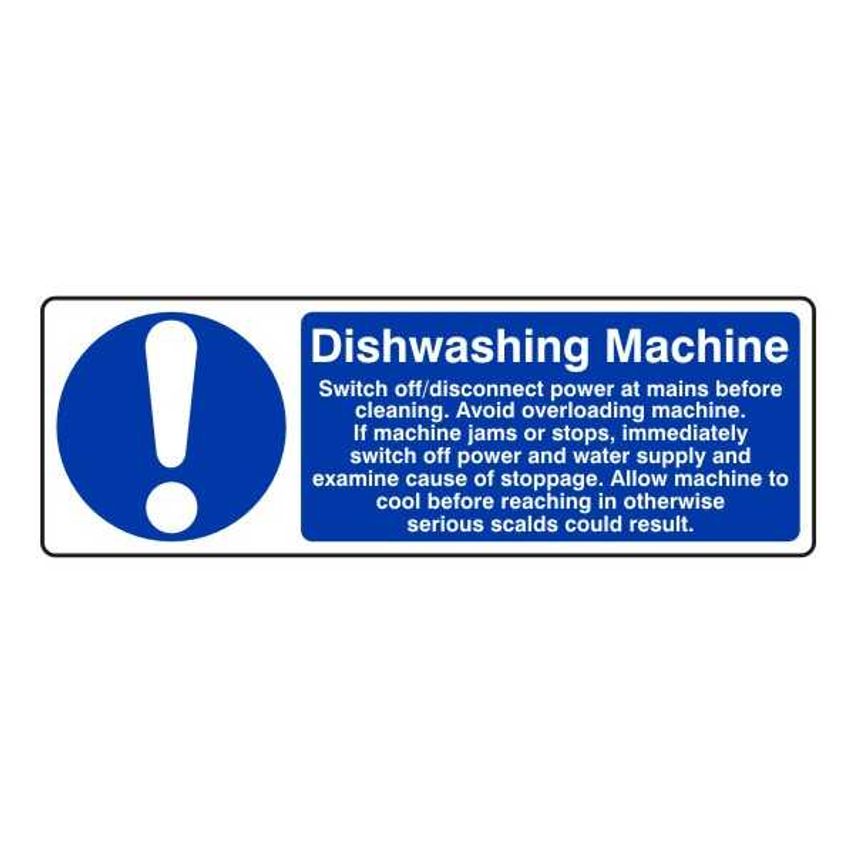 Lasting Impressions Dishwashing Machine (Safety Instructions) Sign Label