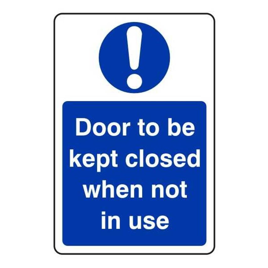 Lasting Impressions Door to Be Kept Closed When Not in Use Sign Label