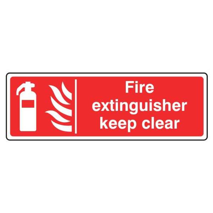 Lasting Impressions Fire Extinguisher - Keep Clear Sign Label