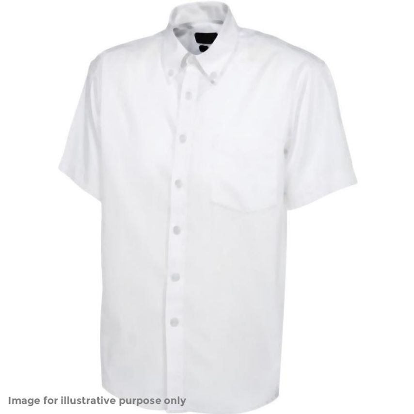 Uneek Oxford Half Sleeve Shirt - Mens - XL, Navy