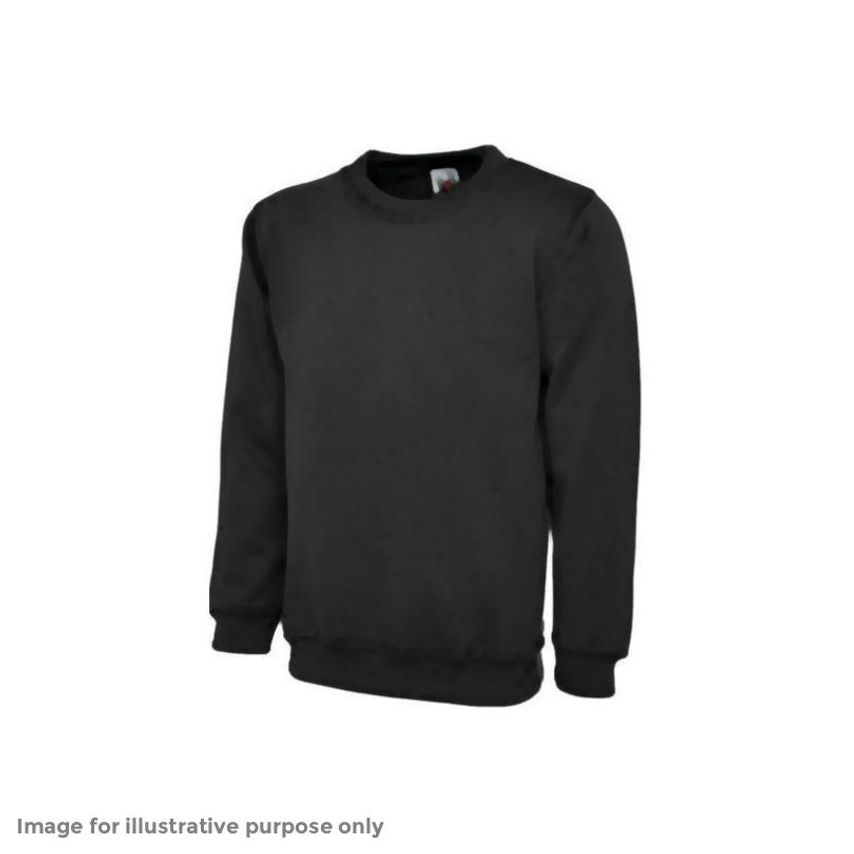 Uneek Ladies Hooded Sweatshirt - L, Black
