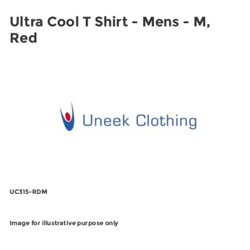 Uneek Ultra Cool T Shirt - Mens - M, Red