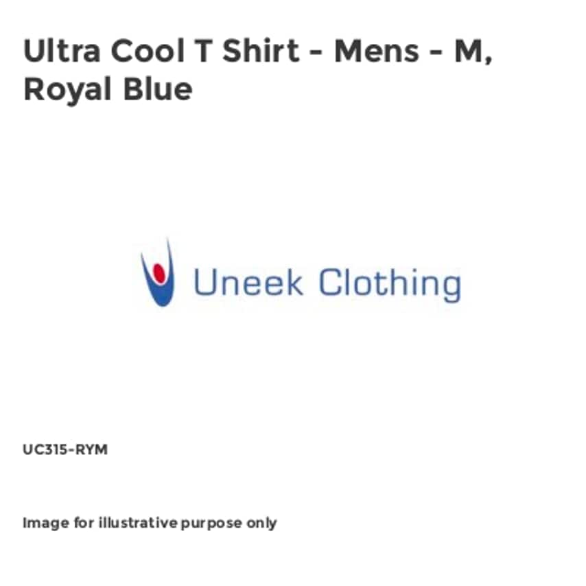 Uneek Ultra Cool T Shirt - Mens - M, Royal Blue
