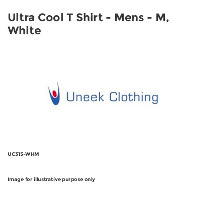 Uneek Ultra Cool T Shirt - Mens - M, White