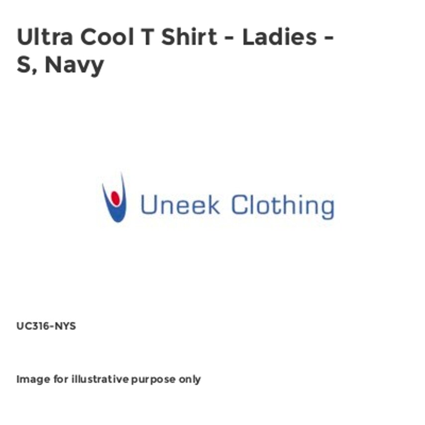 Uneek Ultra Cool T Shirt - Ladies - S, Navy
