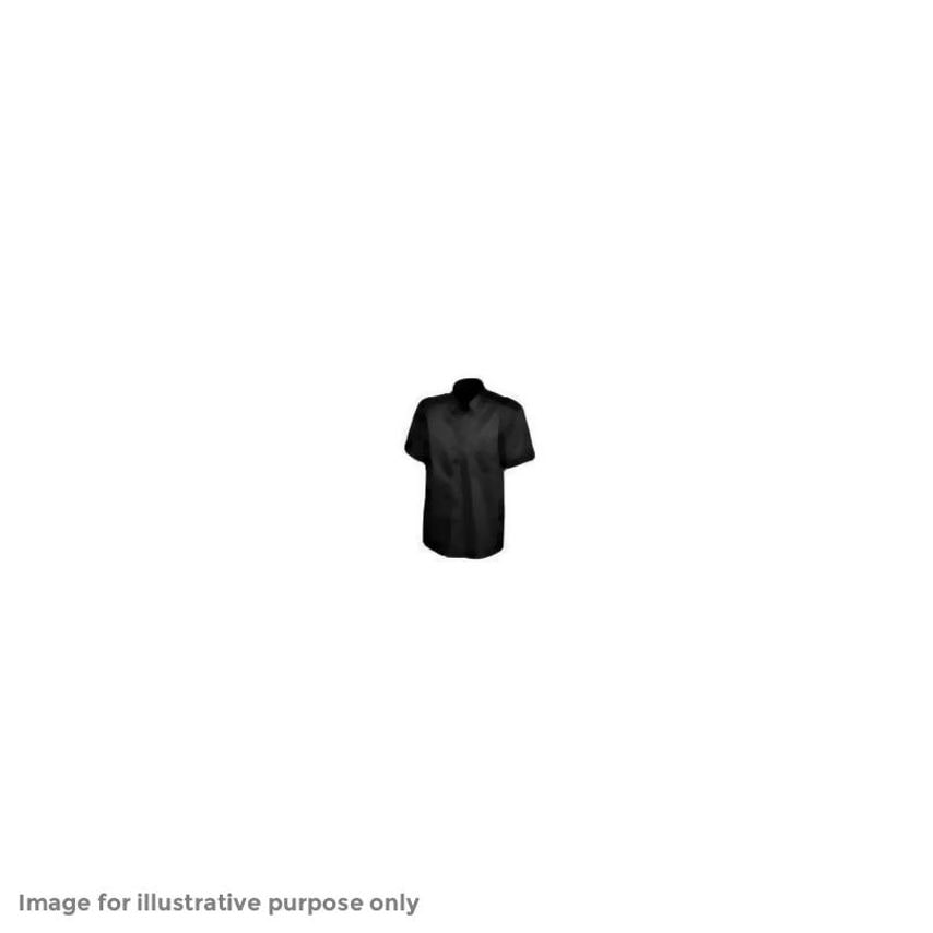 Uneek Oxford Half Sleeve Shirt - Mens - S, Black