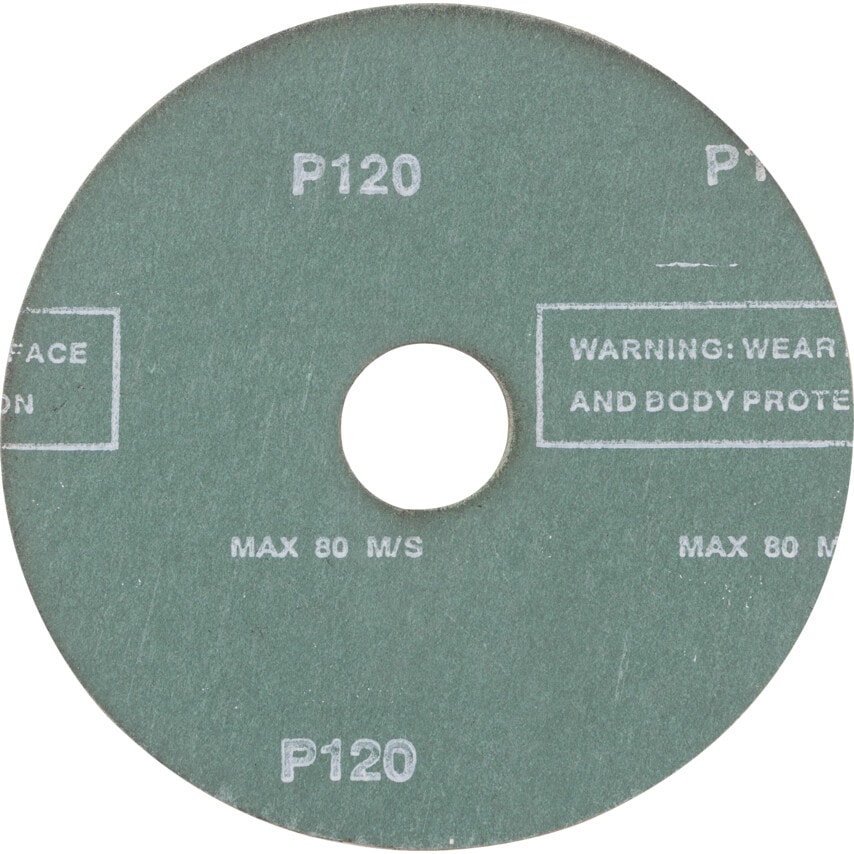 York 115 X 22mm General Purpose Aluminium Oxide Fibre Discs P120- you get 5 - Picture 2 of 2
