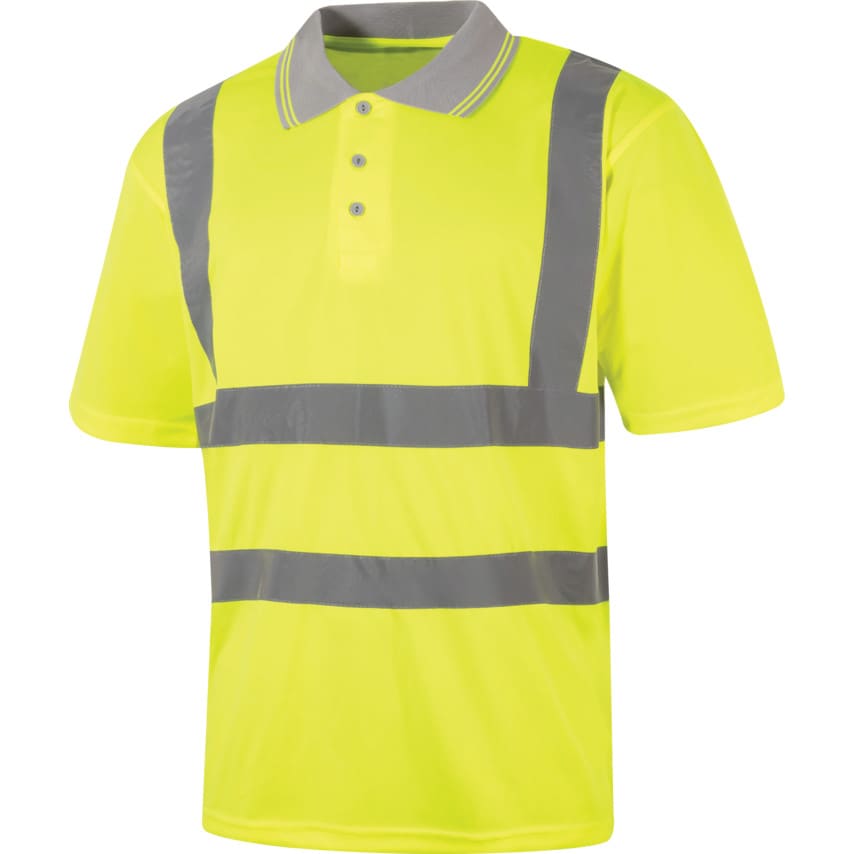 Halo Hi-Vis Yellow Breathable Polo Shirt (EN20471) (4XL)