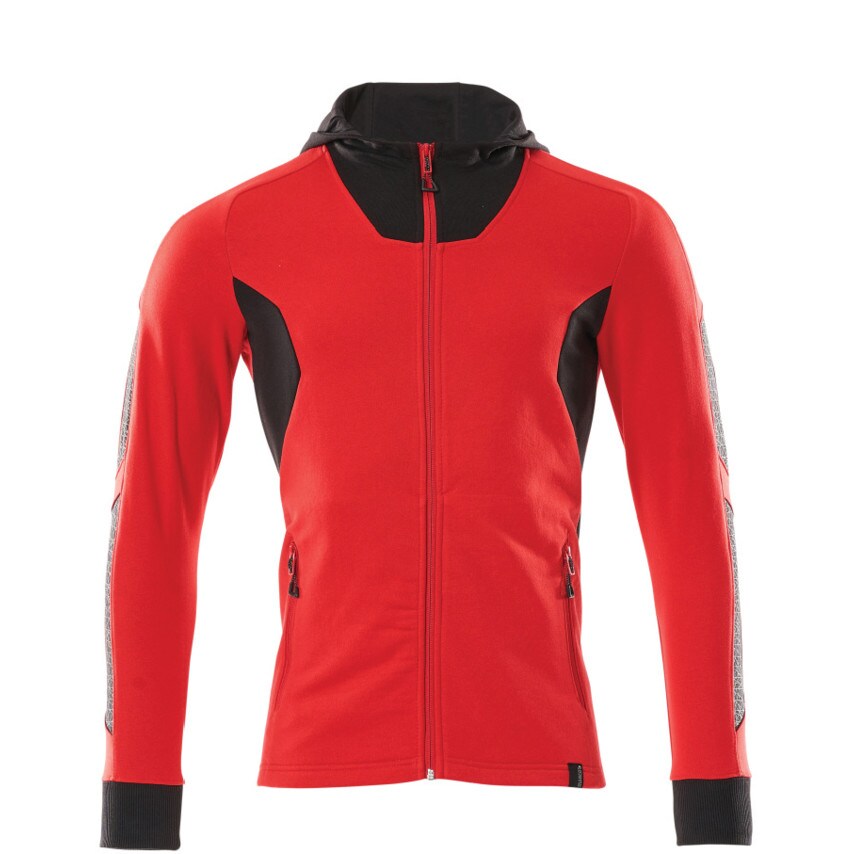 Mascot Accelerate Hoodie with Zipper Traffic Red/Black (M (1 Pcs.))