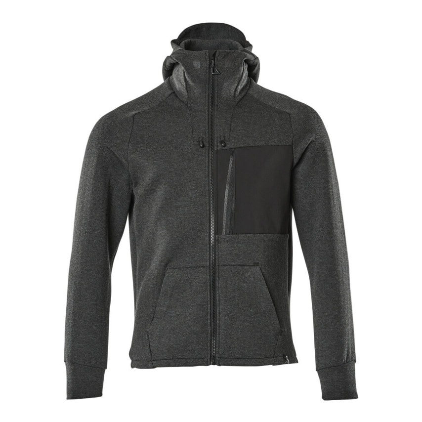 Mascot Hoodie with Zipper Black (2XL)