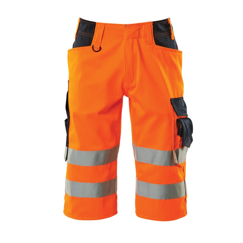 Mascot Luton Shorts, Long Hi-Visorange/Dark Navy (W28.5)