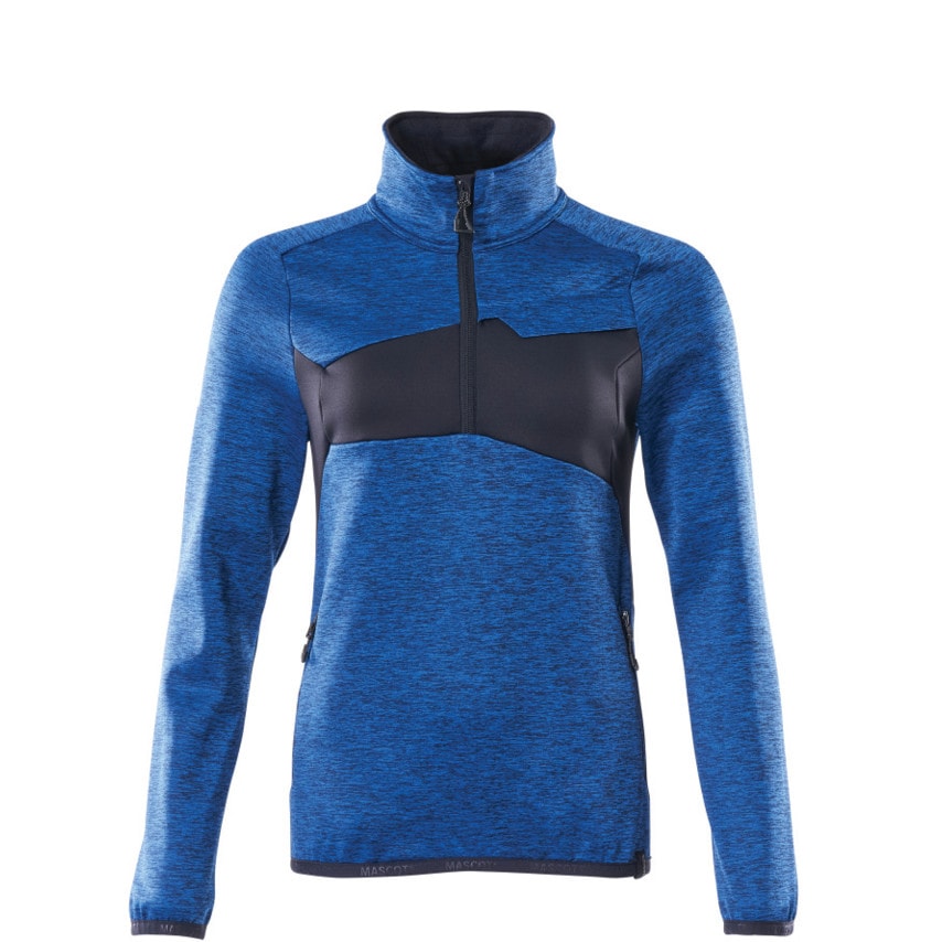 Mascot Accelerate Fleece Jumper with Half Zip Azureblue/Dark Navy (S) - MSC96290