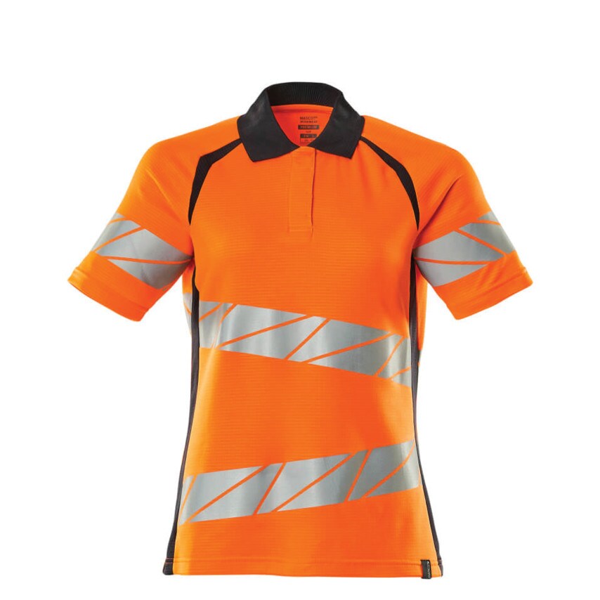 Mascot Accelerate Safe Polo Shirt Hi-Vis Orange/Darknavy (M (1 Pcs.)) - MSC96294