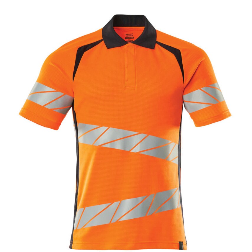 Mascot Accelerate Safe Polo Shirt Hi-Vis Orange/Darknavy (2XL (1 Pcs.)) - MSC962